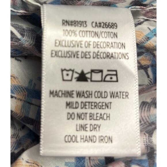 Robert Graham Mens Pinebrook Long Sleeve Button-Up Shirt Size 1XL 100% cotton - Picture 7 of 13